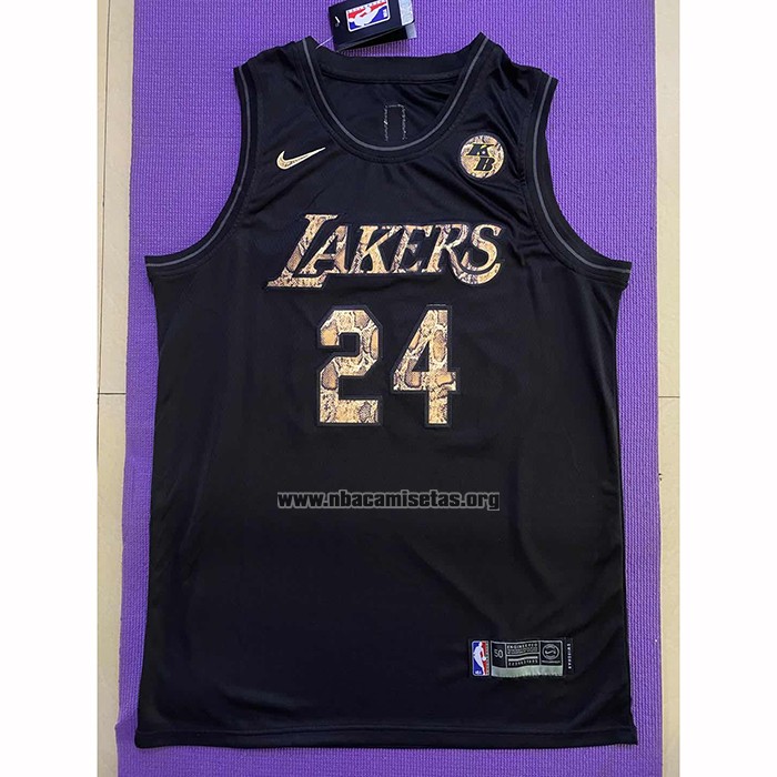 Camiseta Los Angeles Lakers Kobe Bryant NO 24 Negro